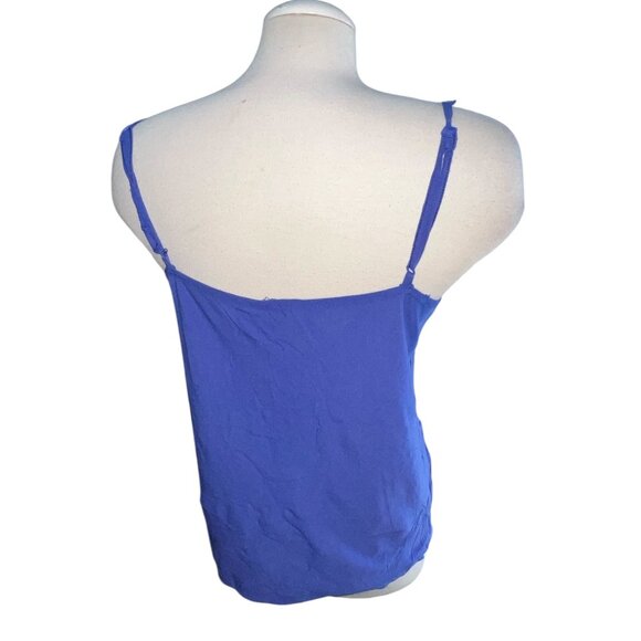 Adjustable Strap Cami Tank Top Sz Medium Blue Spaghetti Straps Lightweight & Str - Picture 6 of 7